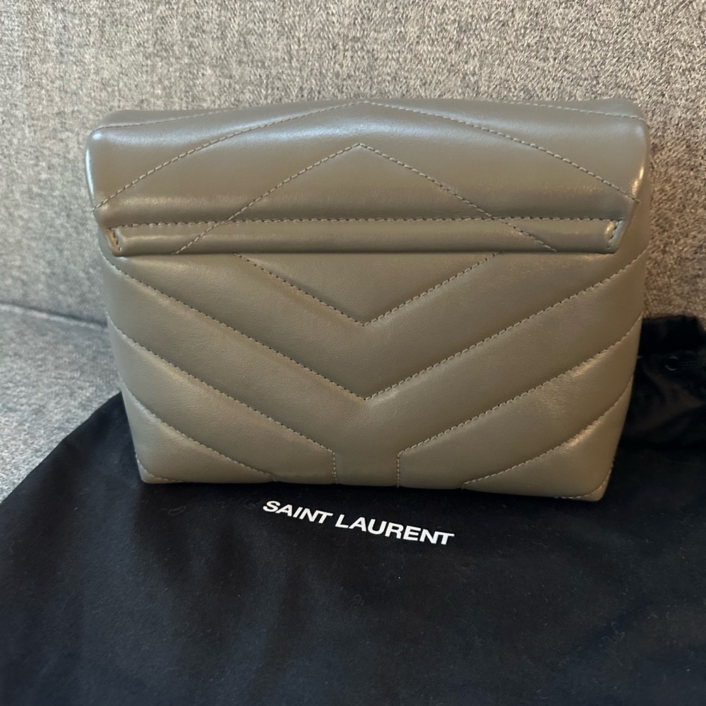 YSL LouLou Toy Flapbag-Grey Khaki - Picture 4 of 9